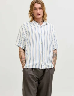 Relaxed Fit Striped Short Sleeve Shirt