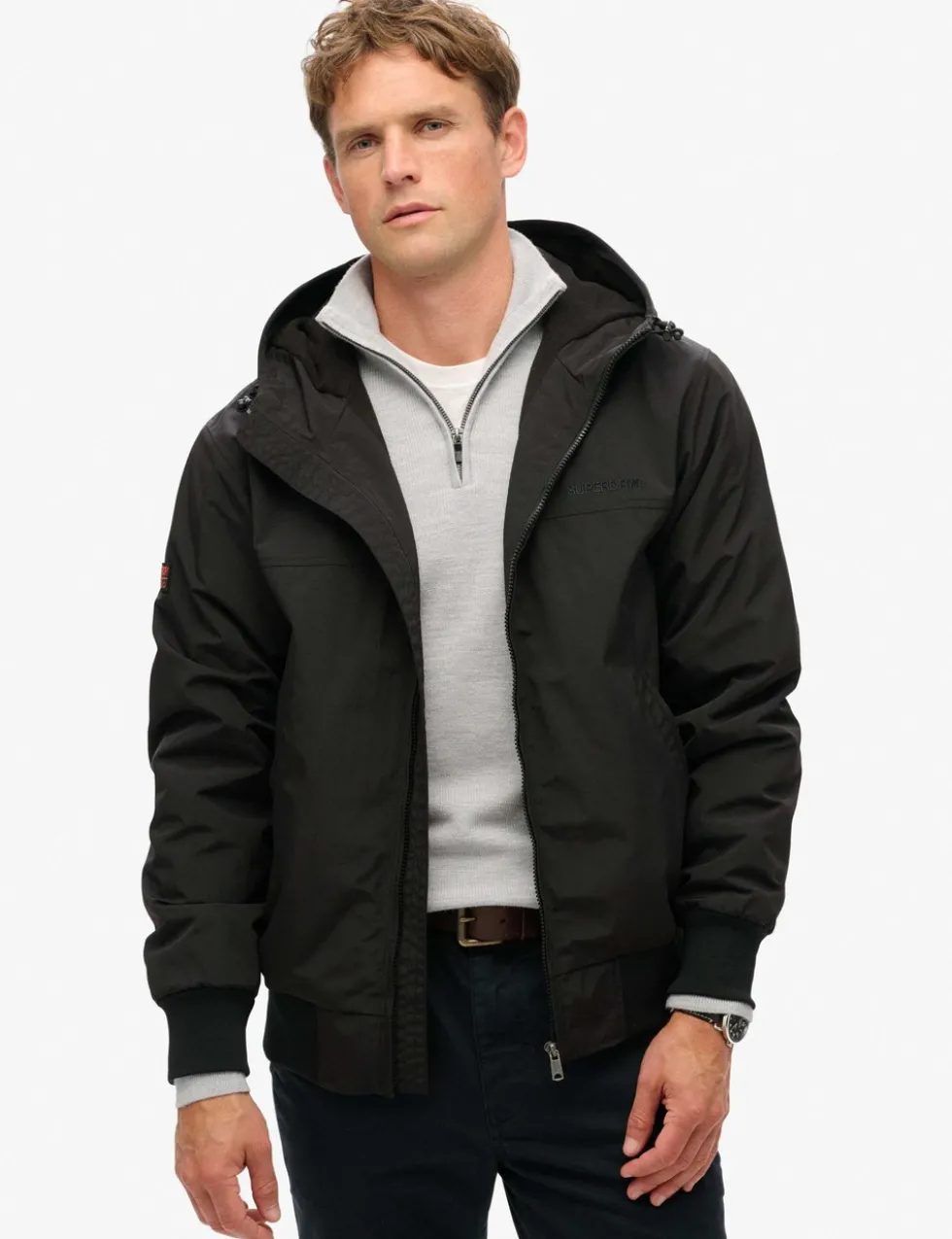 Relaxed Fit Surplus Hooded Bomber Jacket