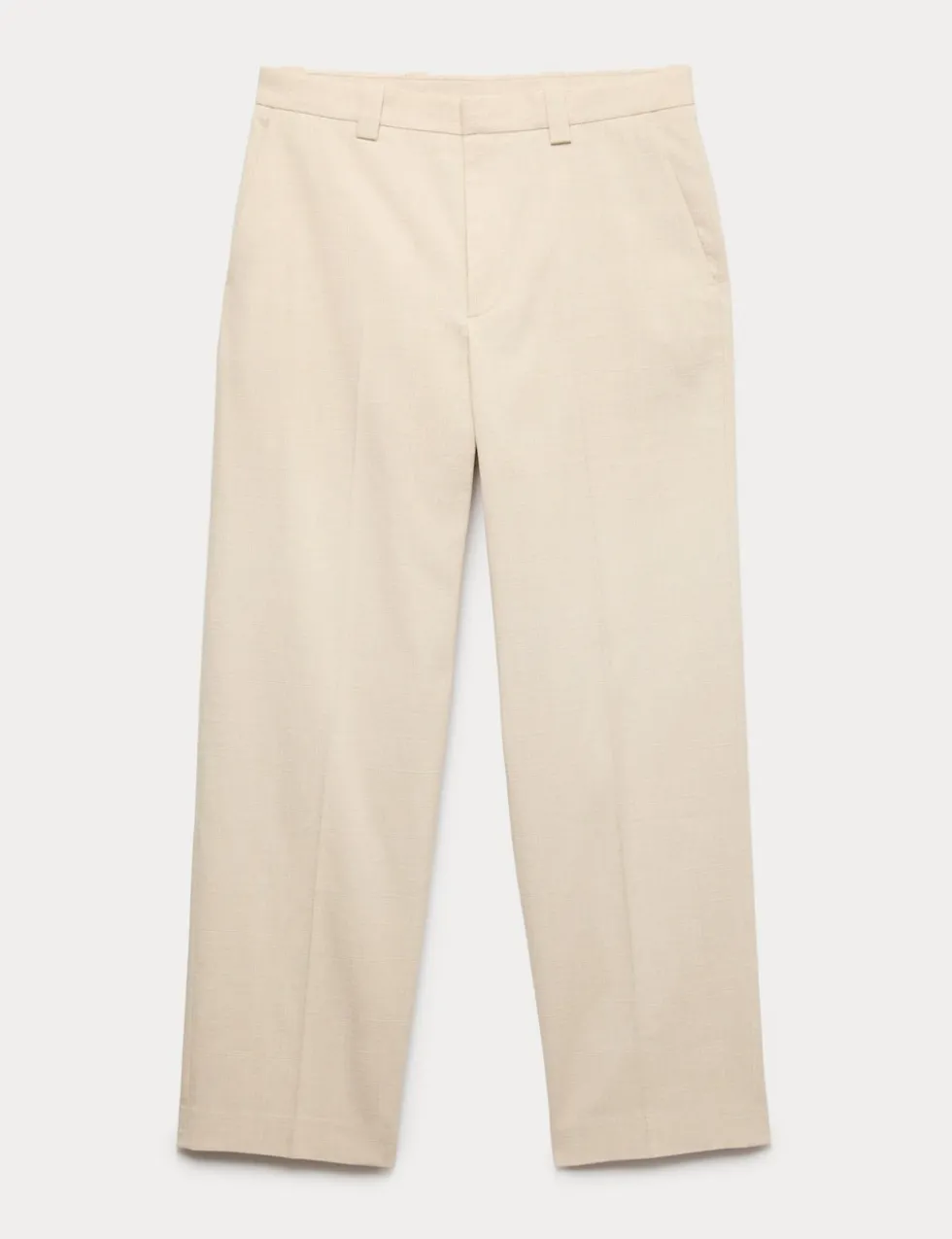 Relaxed Fit Textured Trousers