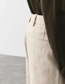 Relaxed Fit Textured Trousers