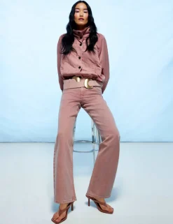 Relaxed High Waisted Straight Leg Jeans