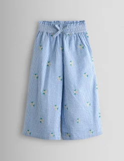 Relaxed Pure Cotton Striped Floral Trousers (6 Mths-7 Yrs)