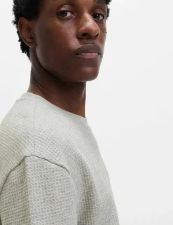 Relaxed Pure Cotton Waffle T-Shirt
