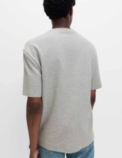 Relaxed Pure Cotton Waffle T-Shirt
