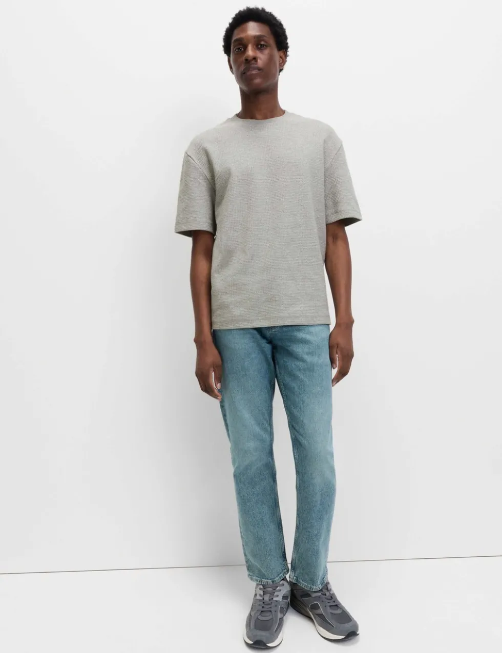 Relaxed Pure Cotton Waffle T-Shirt
