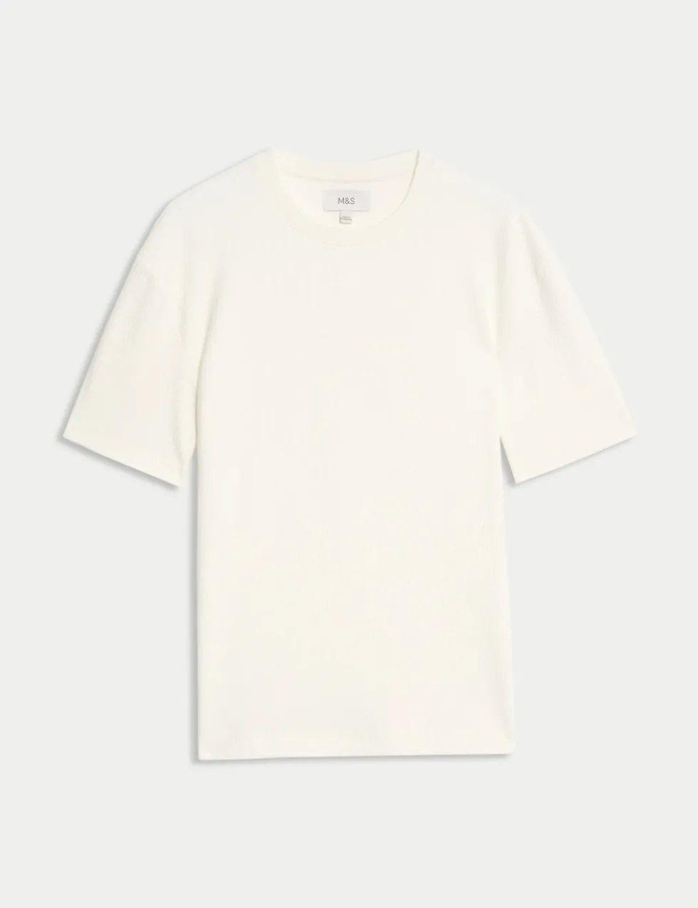 Relaxed Pure Cotton Waffle T-Shirt