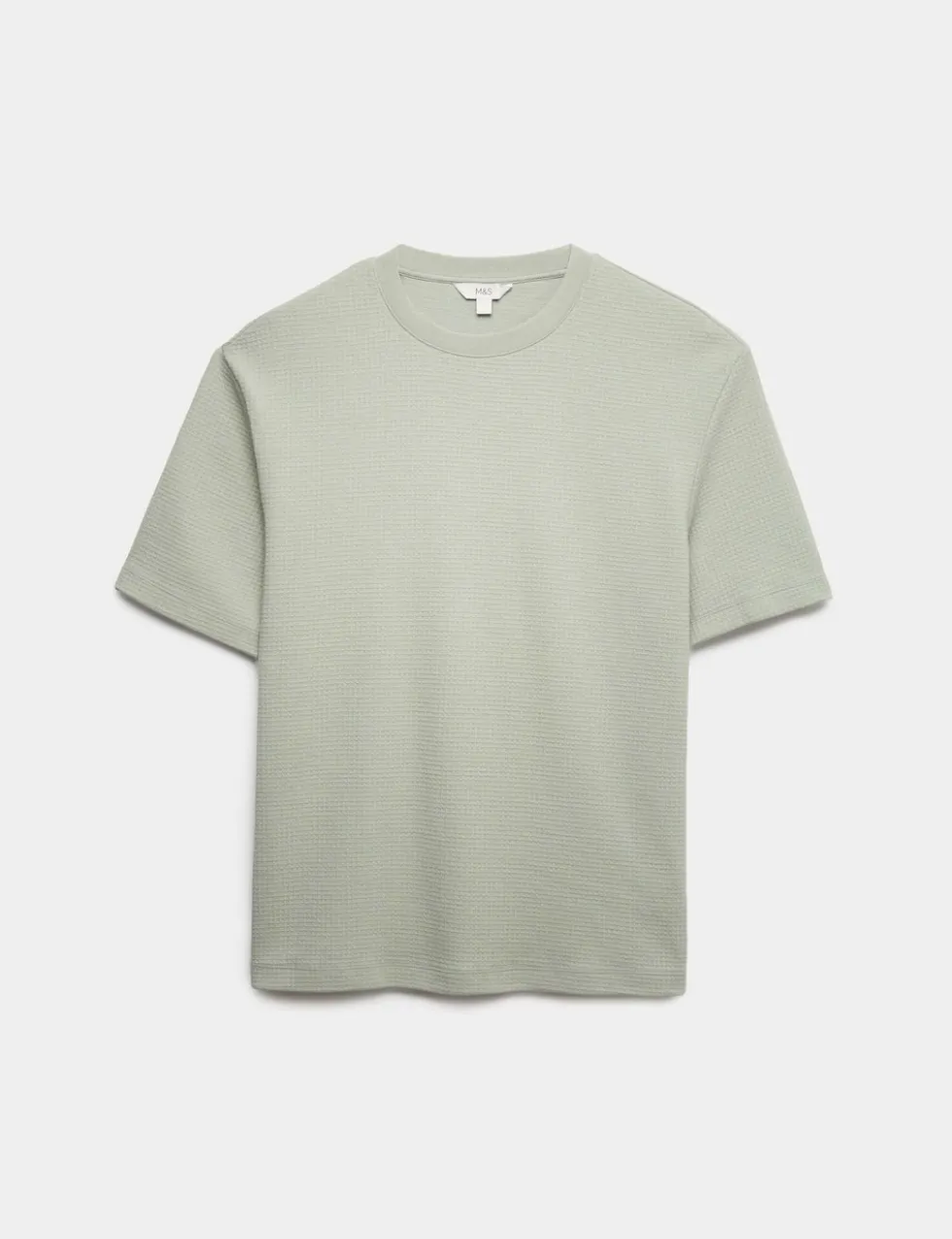 Relaxed Pure Cotton Waffle T-Shirt