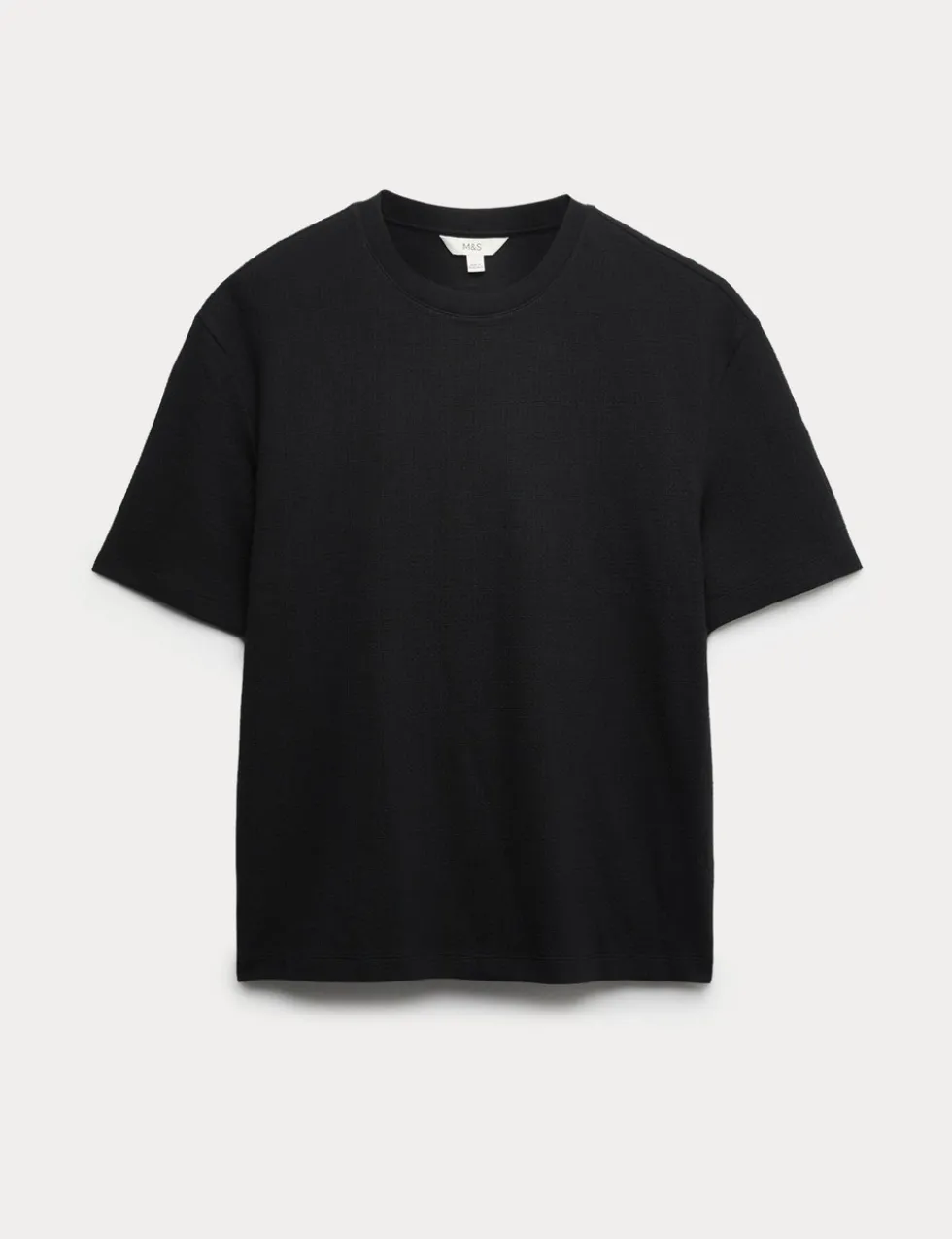 Relaxed Pure Cotton Waffle T-Shirt