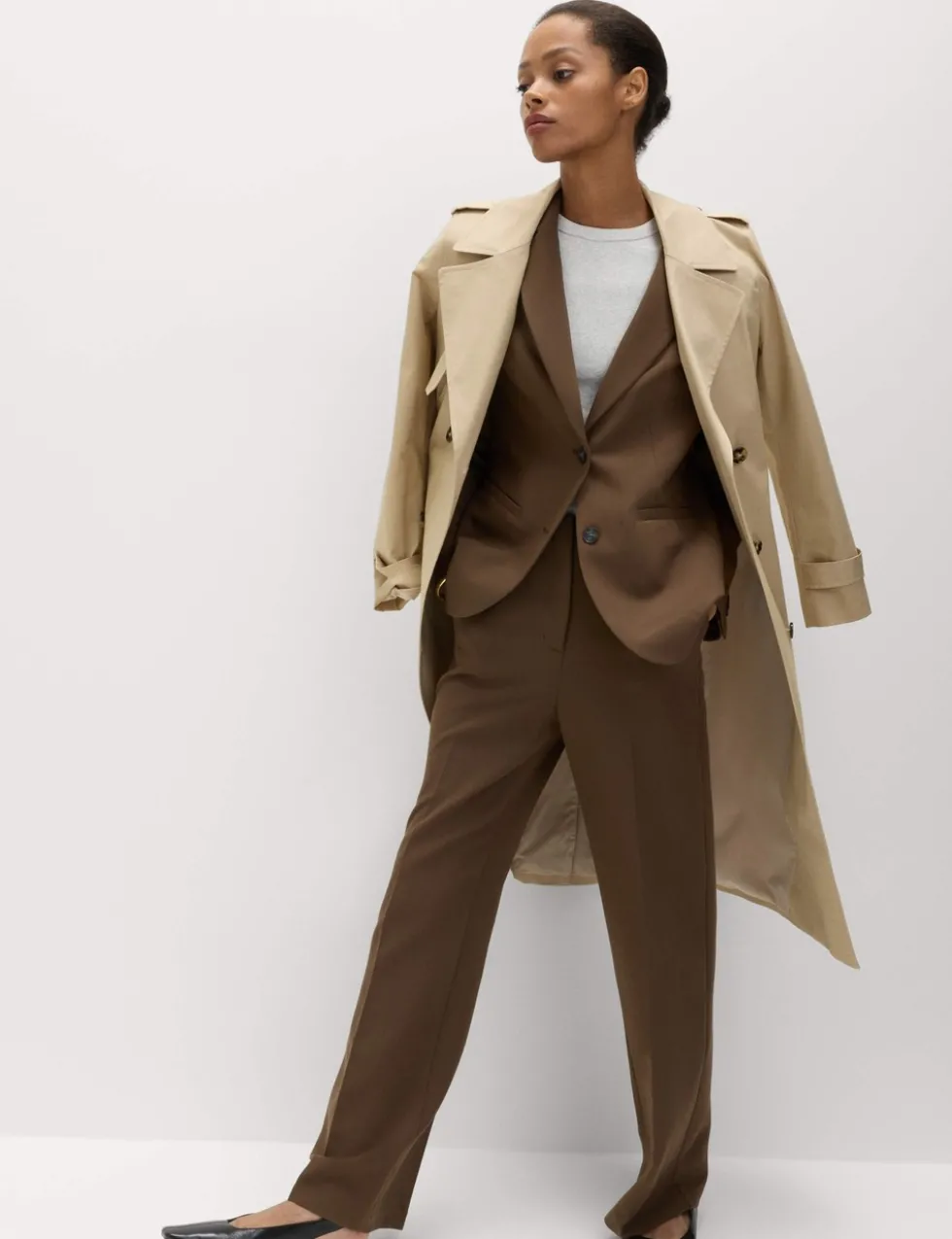 Relaxed Tailored Single-Breasted Blazer