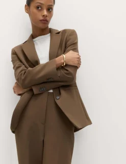 Relaxed Tailored Single-Breasted Blazer