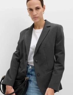 Relaxed Tailored Single-Breasted Blazer
