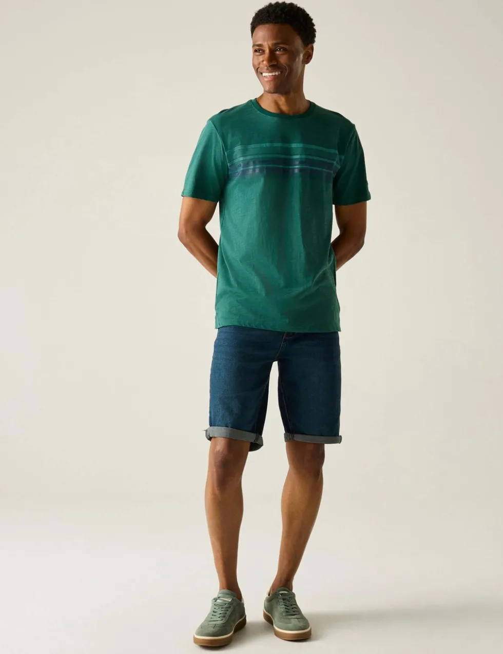 Rendro Pure Cotton Striped T-Shirt