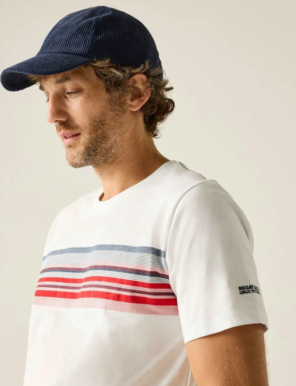 Rendro Pure Cotton Striped T-Shirt