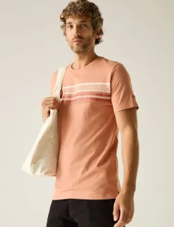 Rendro Pure Cotton Striped T-Shirt