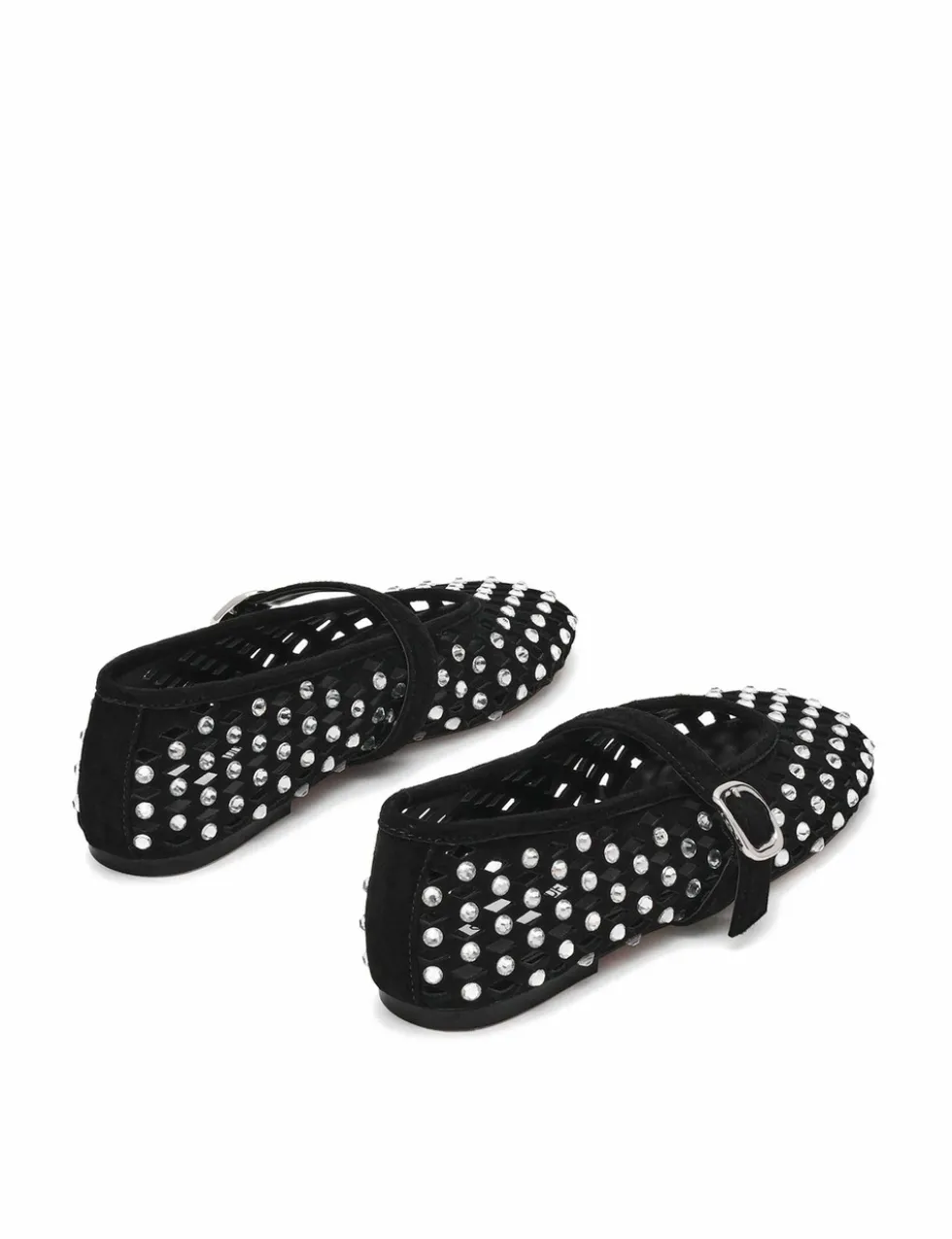 Rerun Suede Embellished Flat Pumps