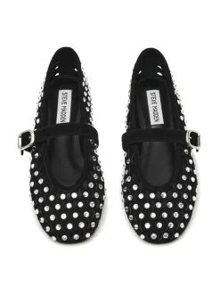 Rerun Suede Embellished Flat Pumps