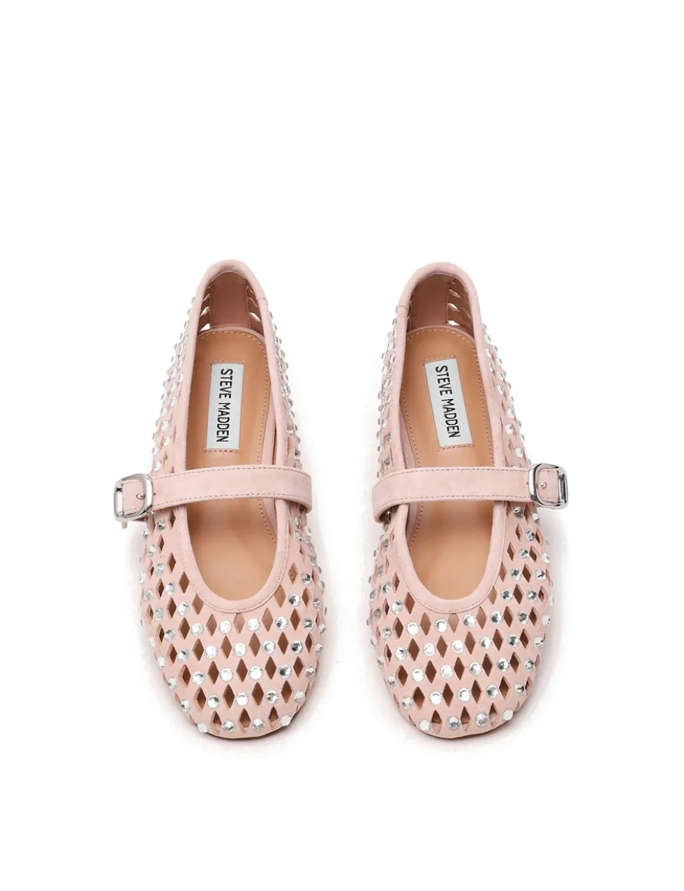 Rerun Suede Embellished Flat Pumps