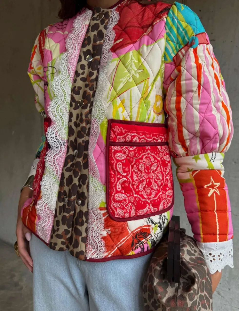 Reversible Patchwork Quilted Jacket
