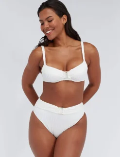 Riad Textured Wired V-Neck Bikini Top (B-F)