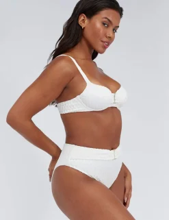 Riad Textured Wired V-Neck Bikini Top (B-F)