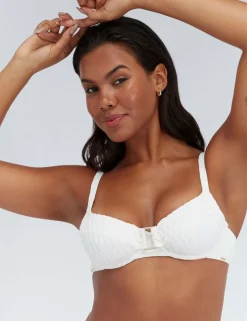Riad Textured Wired V-Neck Bikini Top (B-F)