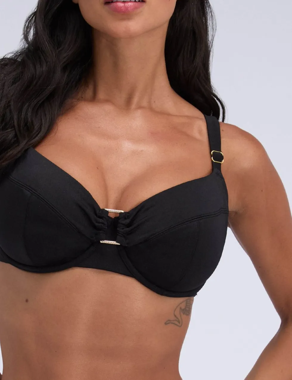 Riad Wired Ring Detail V-Neck Bikini Top (B-F)