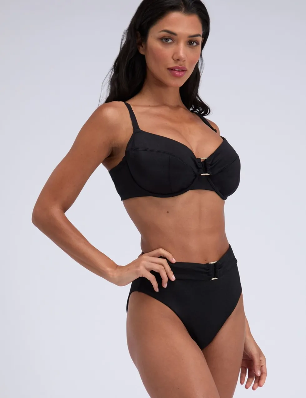 Riad Wired Ring Detail V-Neck Bikini Top (B-F)