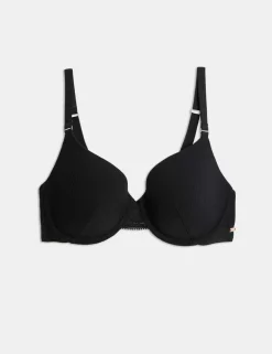 Rib & Lace Wired Full Cup Lounge Bra A-E