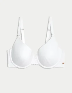 Rib & Lace Wired Full Cup Lounge Bra A-E