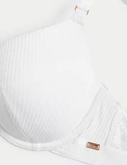 Rib & Lace Wired Full Cup Lounge Bra A-E