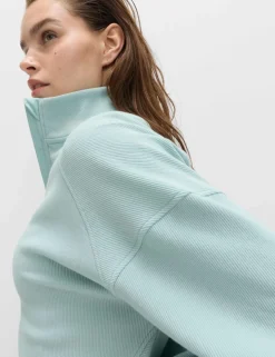 Rib Half Zip Yoga Sweatshirt