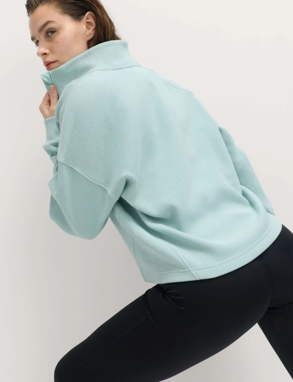 Rib Half Zip Yoga Sweatshirt