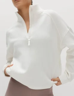 Rib Half Zip Yoga Sweatshirt