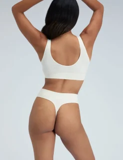 Rib Seamless Ruche Non Wired Bralette