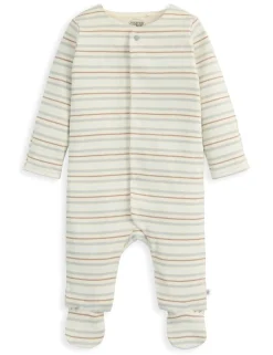 Rib Stripe Sleepsuit (6½lbs-12 Mths)