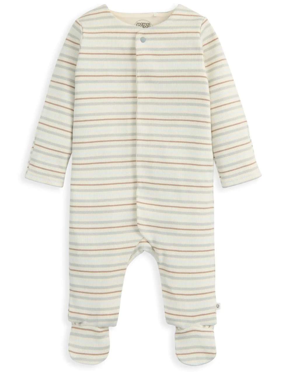 Rib Stripe Sleepsuit (6½lbs-12 Mths)