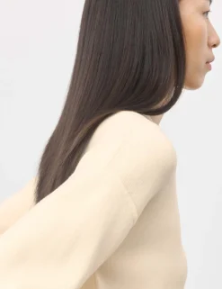 Ribbed Cropped V-Neck Jumper
