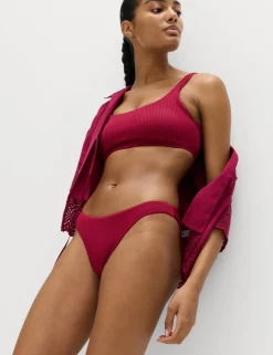 Ribbed Scoop Neck Bikini Top