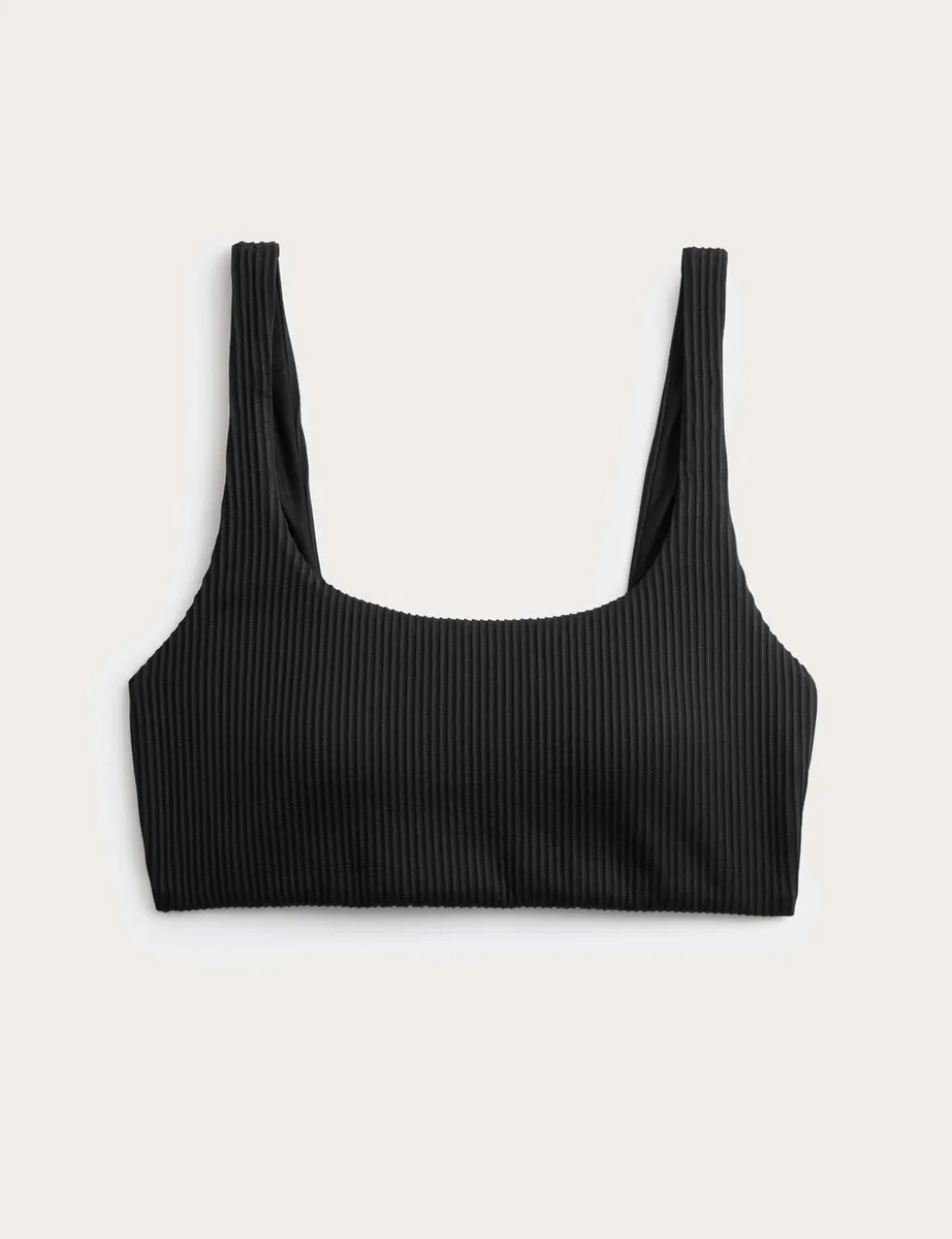 Ribbed Scoop Neck Bikini Top