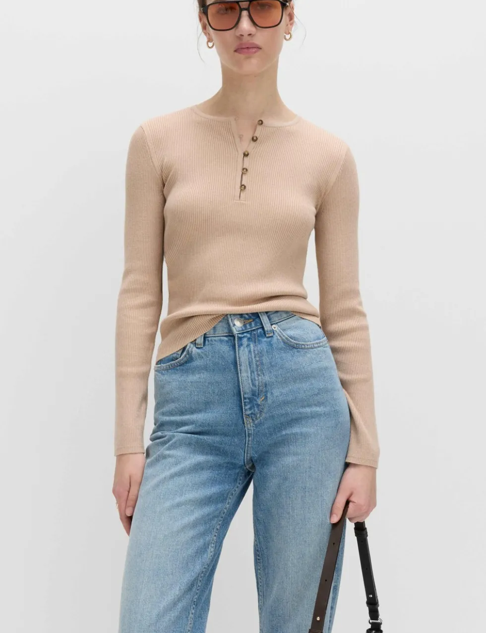 Ribbed Slim Fit Knitted Top