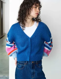 Ribbed V-Neck Cardigan
