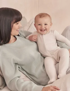 Ribbed Zip Sleepsuit (0-3 Yrs)