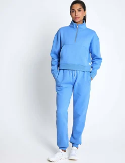 Rihanna Cotton Rich Half Zip Sweat-shirt