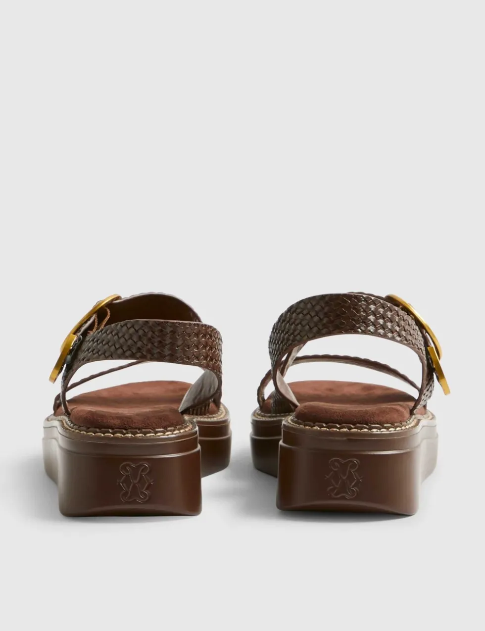 Ring Buckle Slingback Flatform Sandals