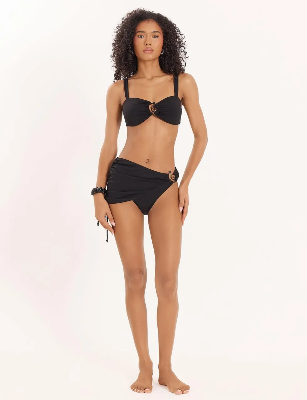 Ring Detail Tie Side Bikini Bottoms