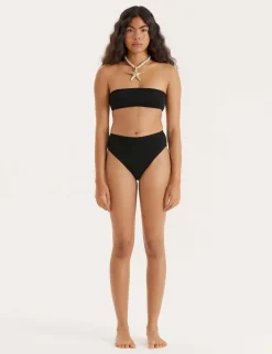 Rivia High-Waist High-Leg Crinkle Bikini Bottom