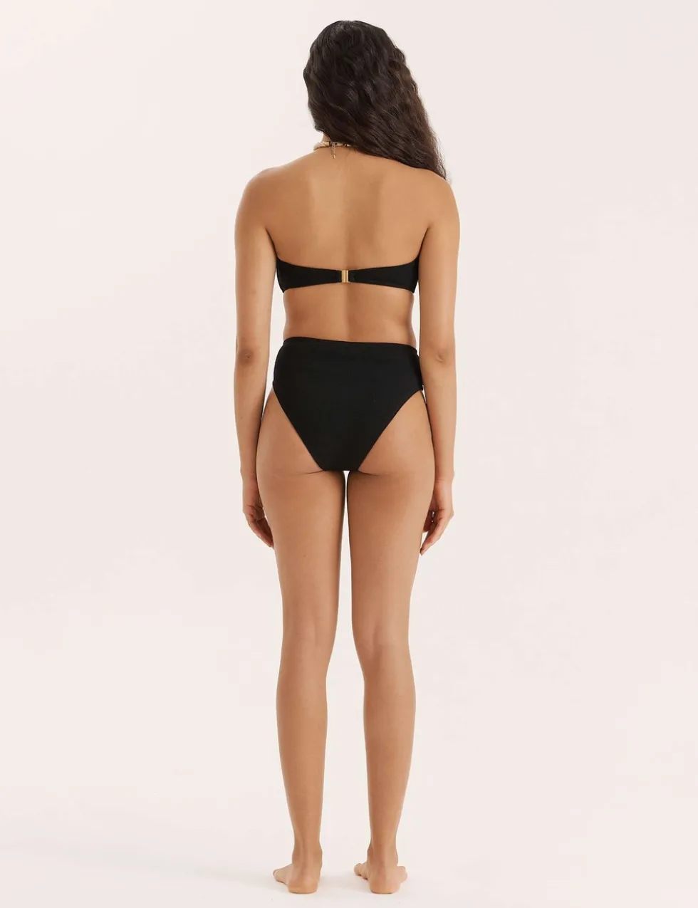 Rivia High-Waist High-Leg Crinkle Bikini Bottom