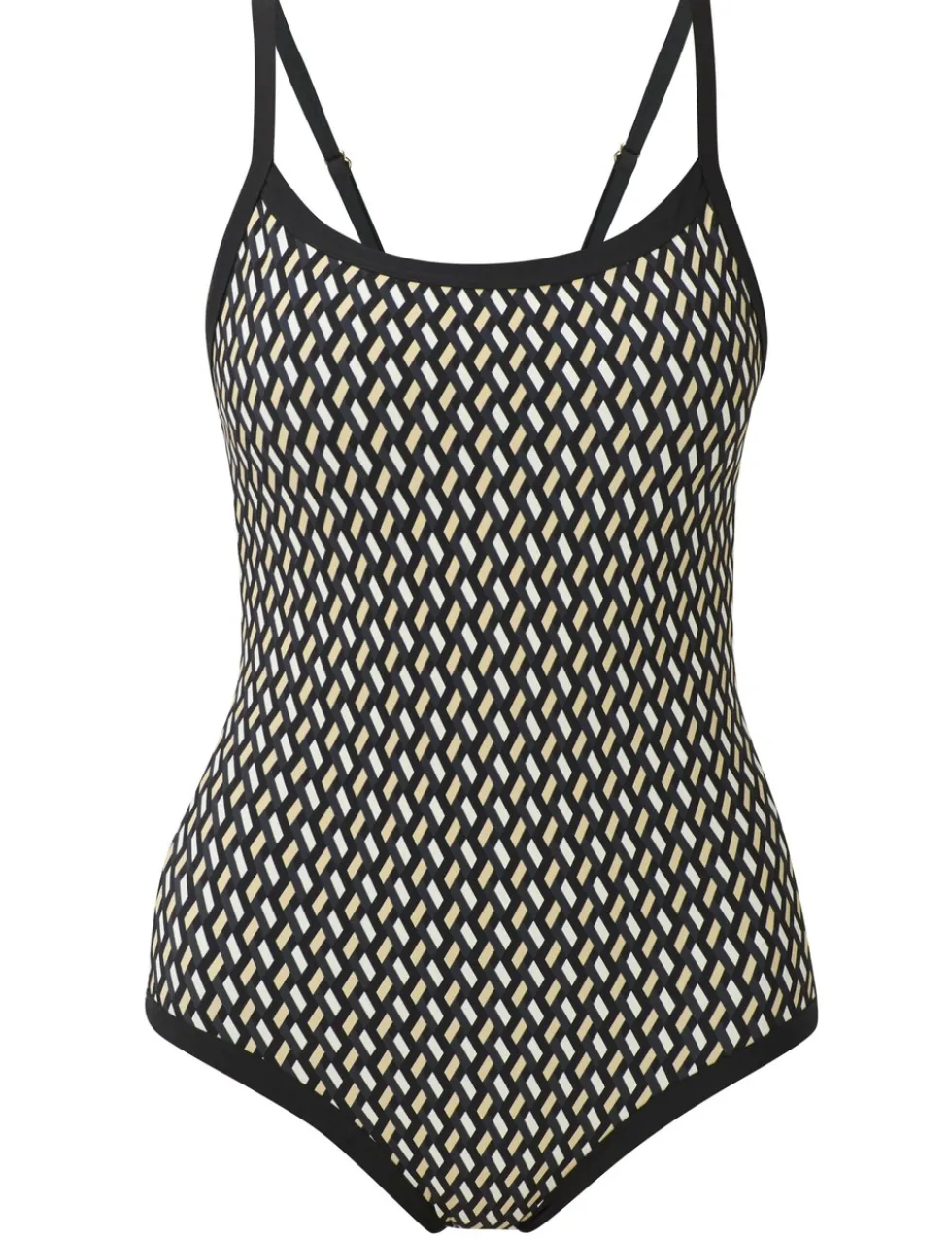 Riviera Geometric Cut Out Scoop Neck Swimsuit