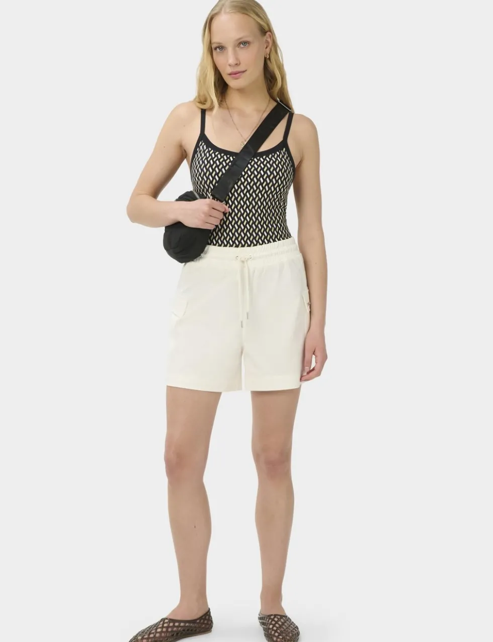 Riviera Geometric Cut Out Scoop Neck Swimsuit