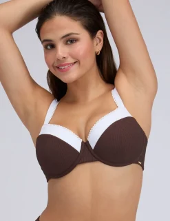 Rivoli Picot Textured Wired Bikini Top (B-G)